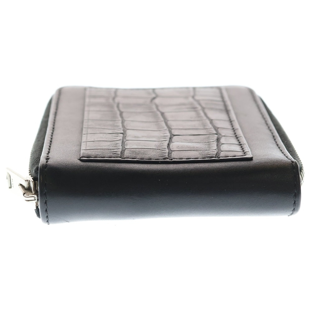 ALEXANDER WANG(アレキサンダーワン) クロコ型押し ジッピーウォレット 財布 ブラック