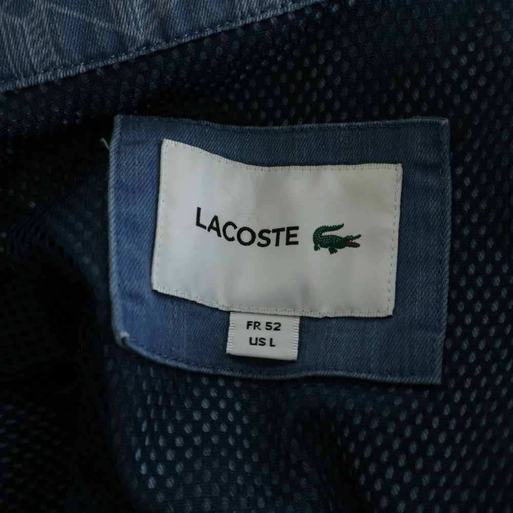 LACOSTE(ラコステ) ロゴワッペン ストレッチデニムトラックジャケット インディゴ BH008J