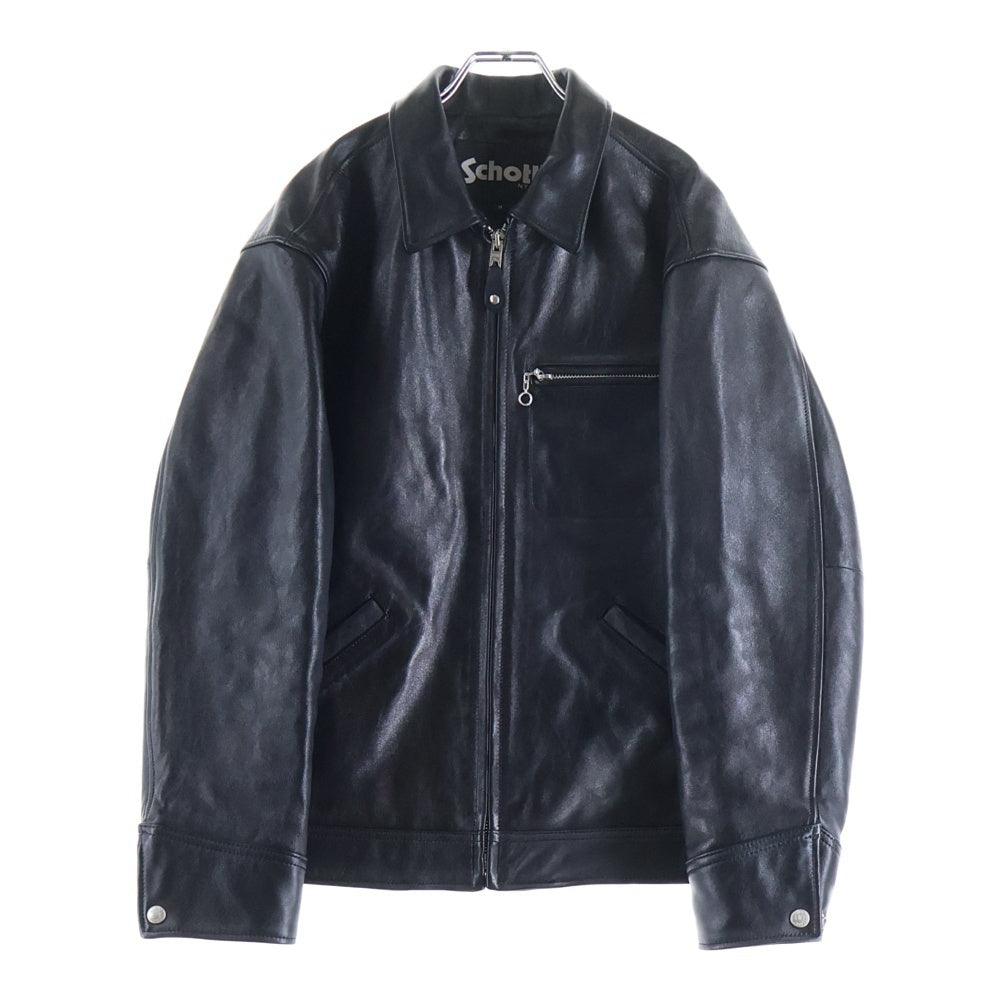 SCHOTT(ショット) ラムレザー シングルライダースジャケット レザージャケット ブラック 782-3950120