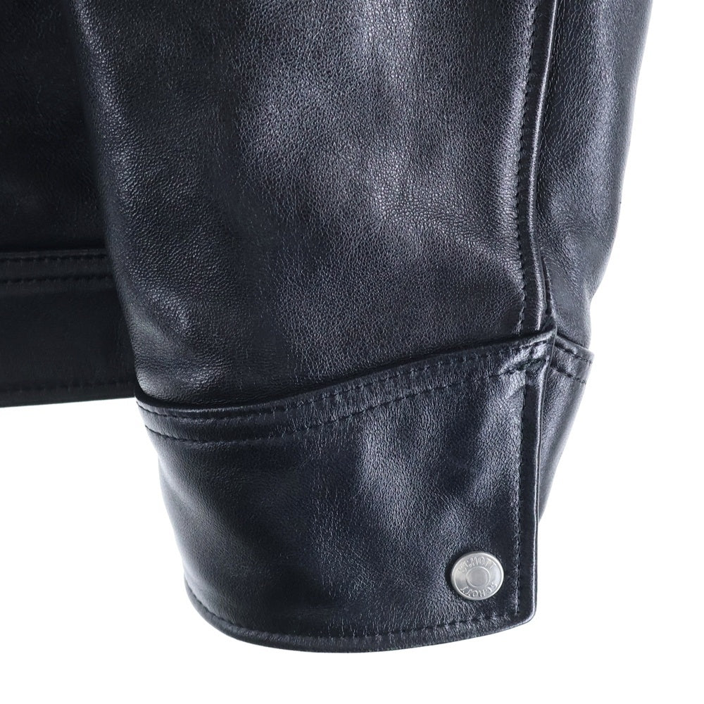 SCHOTT(ショット) ラムレザー シングルライダースジャケット レザージャケット ブラック 782-3950120