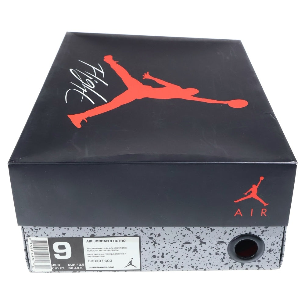 NIKE(ナイキ) AIR JORDAN 4 RETRO エアジョーダン4レトロ トロブラボー ハイカットスニーカーシューズ レッド US9/27cm 308497-603