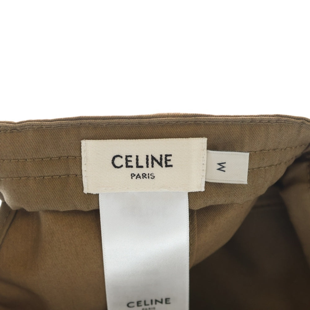 CELINE(セリーヌ) Triomphe baseball cap トリオンフ ワッペンロゴ コットン ベースボールキャップ 帽子 ブラウン 2AUT6969P