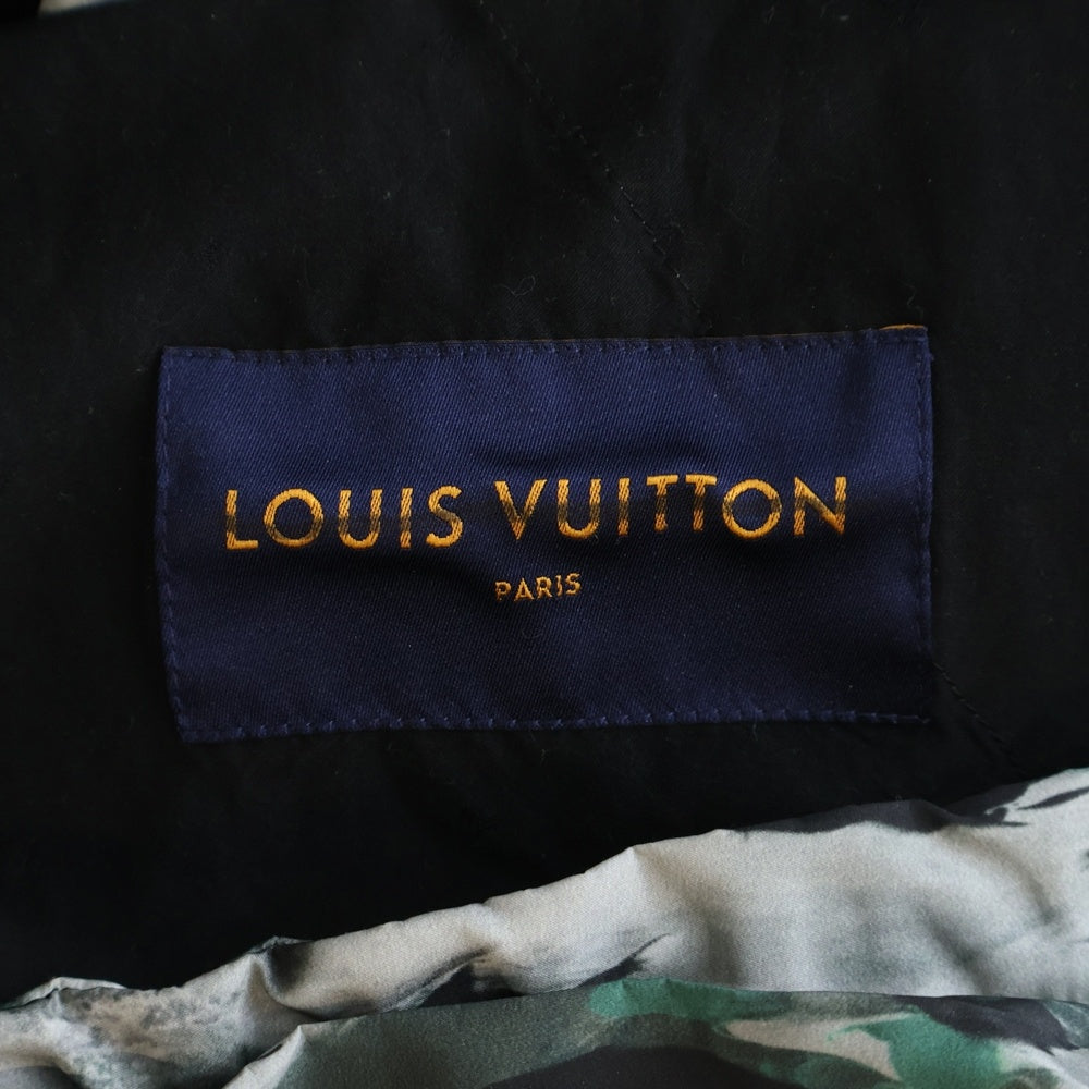 LOUIS VUITTON(ルイヴィトン) 19SS 総柄デザイン ナイロン ハーフジップジャケット グリーン RM191M JQL HGB09W