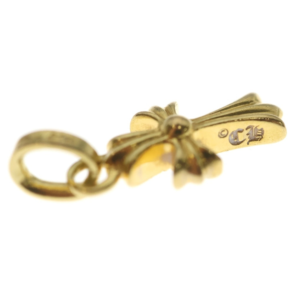 CHROME HEARTS(クロムハーツ) 22K CRS BBYFAT P SAP P ベイビーファット PAVEピンクサファイアチャームゴールドネックレストップ