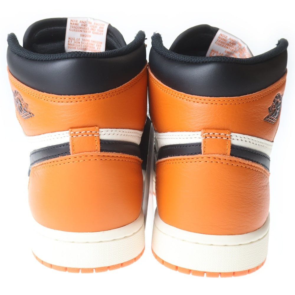 NIKE(ナイキ) AIR JORDAN 1 RETRO HIGH OG エアジョーダン 1 レトロ ハイ オリジナル ハイカットスニーカー オレンジ/ブラック US8/26.0cm DZ5485-008