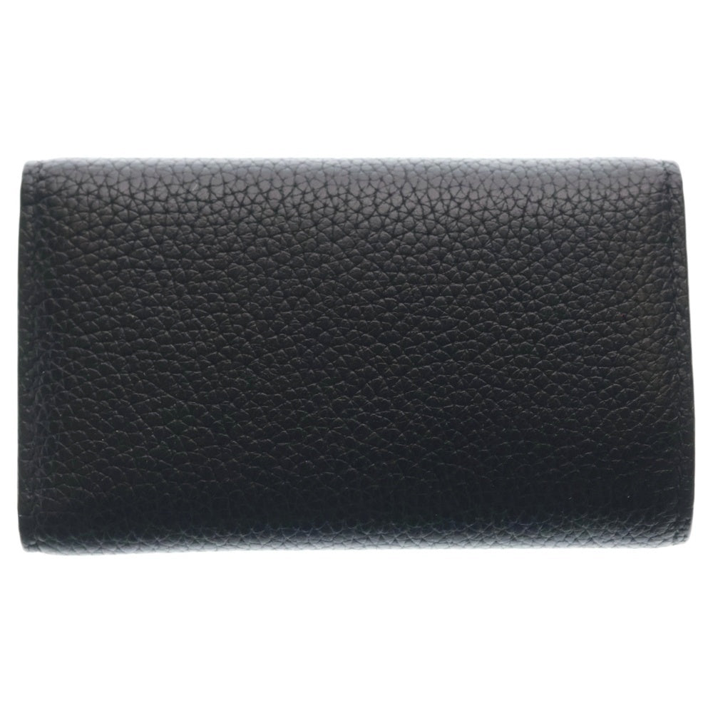 SAINT LAURENT PARIS(サンローランパリ) ロゴ レザーキーケース ブラック