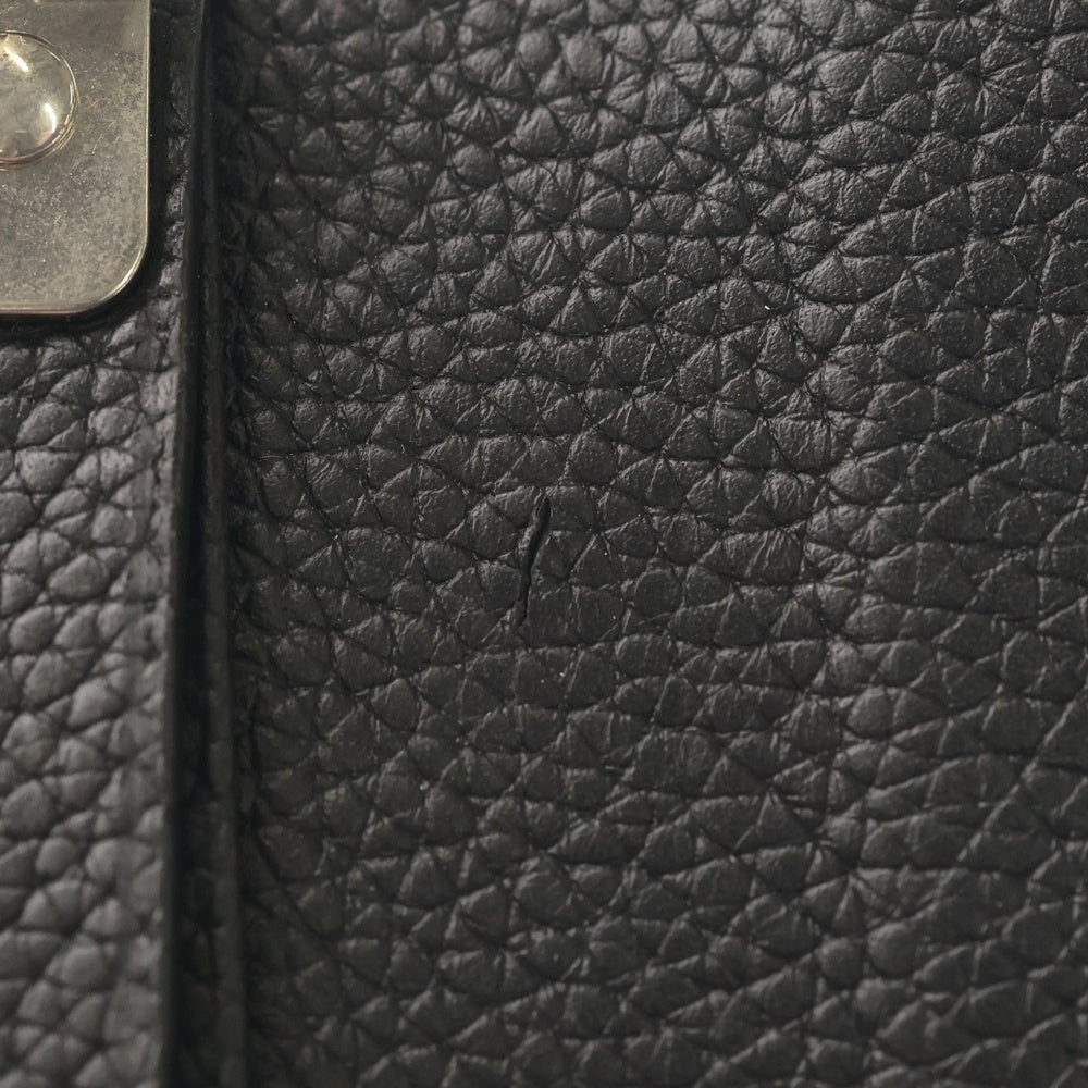 SAINT LAURENT PARIS(サンローランパリ) ロゴ レザーキーケース ブラック