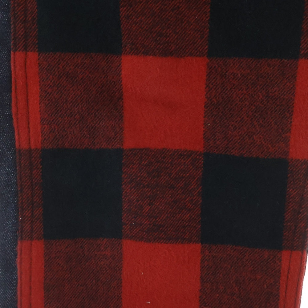JUNYA WATANABE COMME des GARCONS(ジュンヤワタナベ コムデギャルソン) × Levi's チェック柄切り替え マルチポケット ジップアップ デニムパンツ インディゴ WT-P215