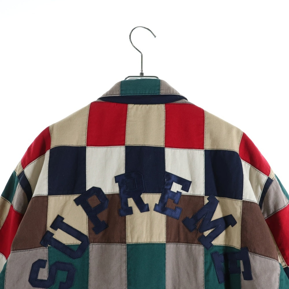 SUPREME(シュプリーム) 19SS Patchwork Harrington Jacket パッチワーク 切り替えデザイン ジップアップ ハリントンジャケット マルチ