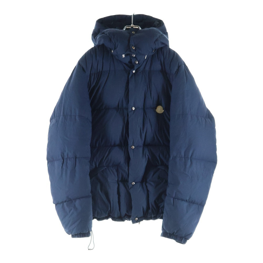 MONCLER(モンクレール) BOROSIRI ボロシリ ヴィンテージ加工 フード付きコットンフルジップダウンジャケット ネイビー 1209V4137405