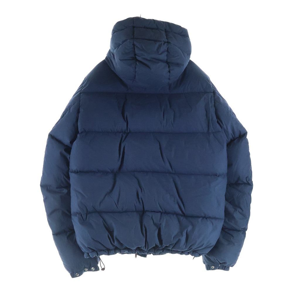 MONCLER(モンクレール) BOROSIRI ボロシリ ヴィンテージ加工 フード付きコットンフルジップダウンジャケット ネイビー 1209V4137405