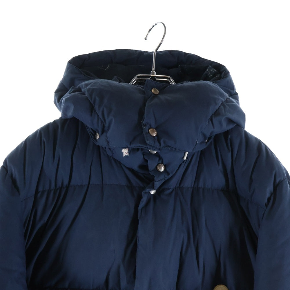 MONCLER(モンクレール) BOROSIRI ボロシリ ヴィンテージ加工 フード付きコットンフルジップダウンジャケット ネイビー 1209V4137405