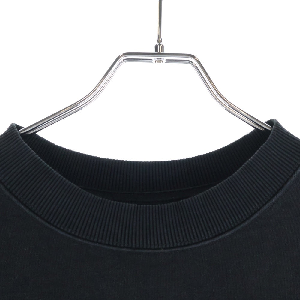 GAKKIN(ガッキン) ×BUDSPOOL 日照菊刺繍 CREW NECK SWEAT SHIRT ×バッズプール クルーネックスウェットシャツ ブラック