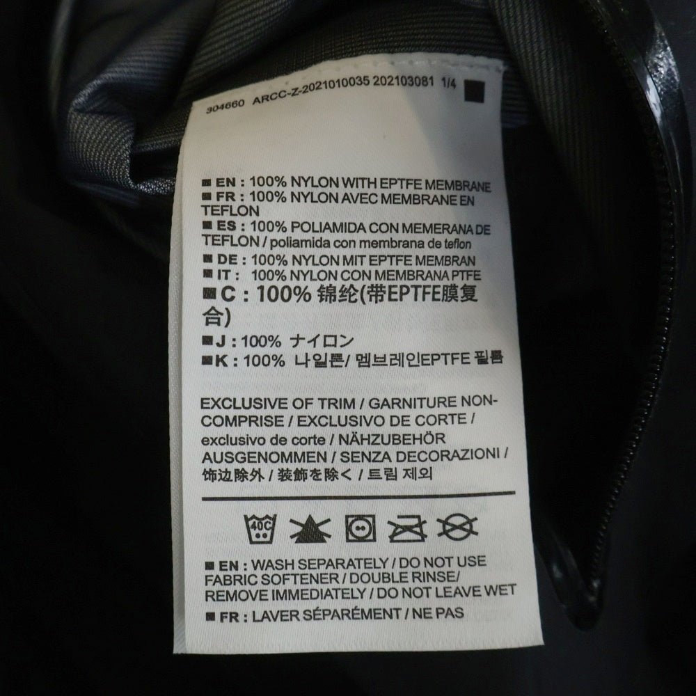 ARC'TERYX(アークテリクス) BETA LT JACKET ベータ エンブロイダリーデザイン フーデット ジップアップ ナイロンジャケット ブラック 26844-135774-07/22