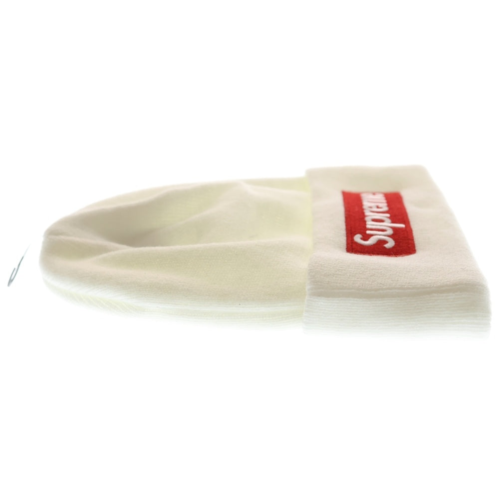 SUPREME(シュプリーム) 21AW ×NEW ERA Box Logo Beanie ニューエラ ボックスロゴデザイン ビーニー ニット帽 ホワイト