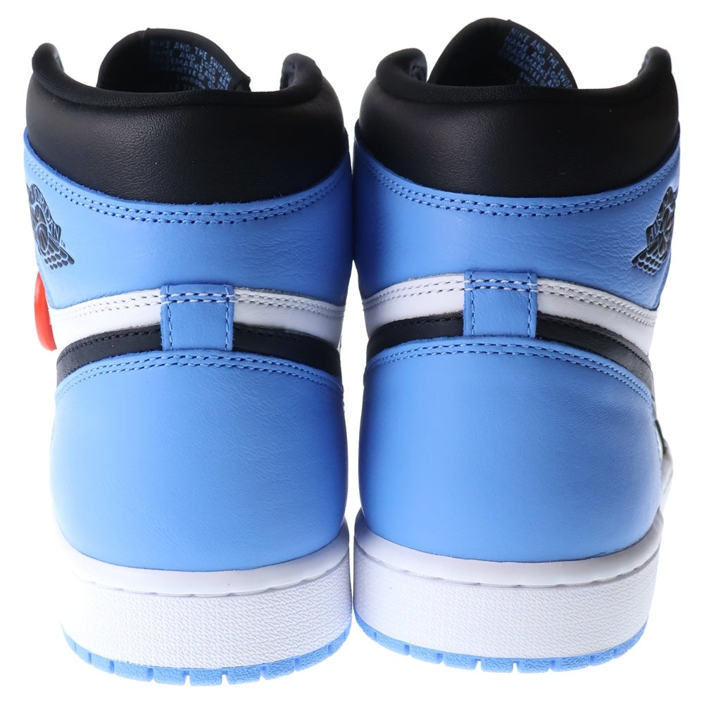 NIKE(ナイキ) AIR JORDAN 1 RETRO HIGH OG UNIVERSITY BLUE/UNC TOE エアジョーダン1 レトロ OG UNCトゥ ハイカットスニーカー US10/28cm DZ5485-400