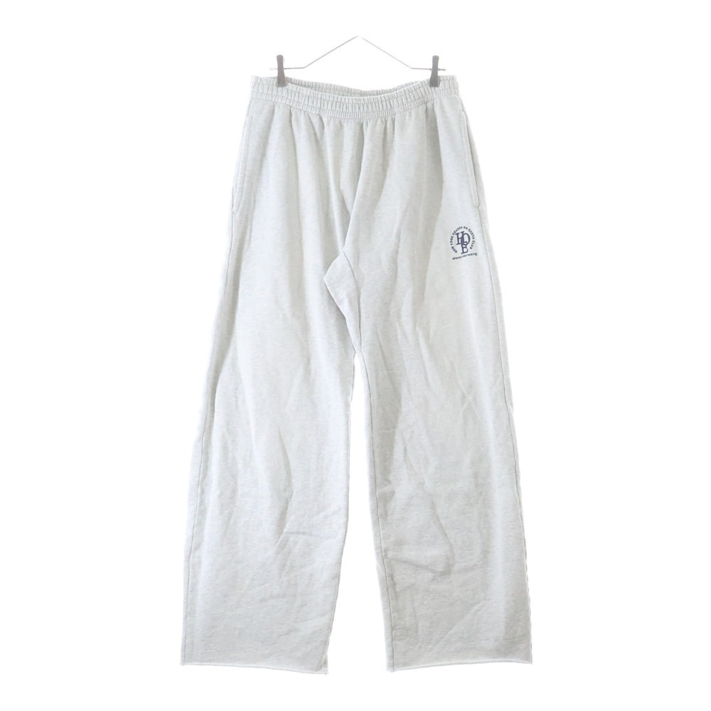 ALEXANDER WANG(アレキサンダーワン) GRAPHIC UNISEX WIDE LEG SWEATPANT グラフィック ユニセックス ワイドレッグ スウェットパンツ グレー UCC2254117