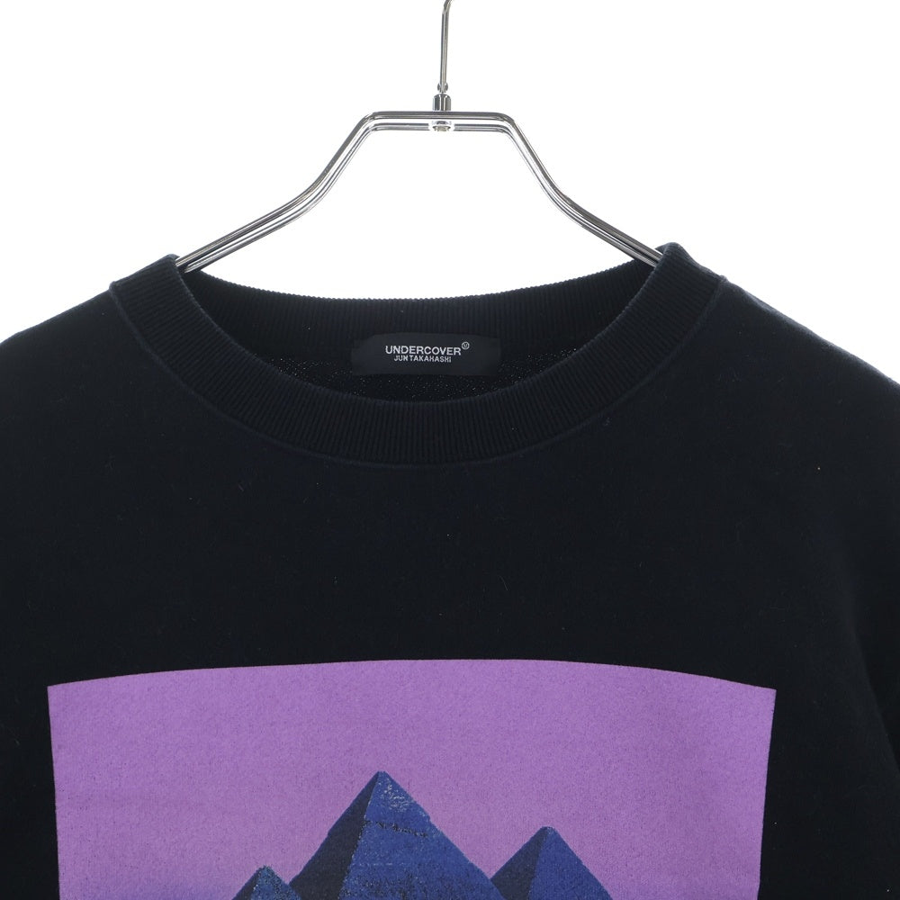 UNDERCOVER(アンダーカバー) 23SS SWEAT PF TDSOTM Pylamid/Prism ピンクフロイド ピラミッドプリズム プリンテッド クルーネックスウェットトレーナー ブラック UC1C4891-3