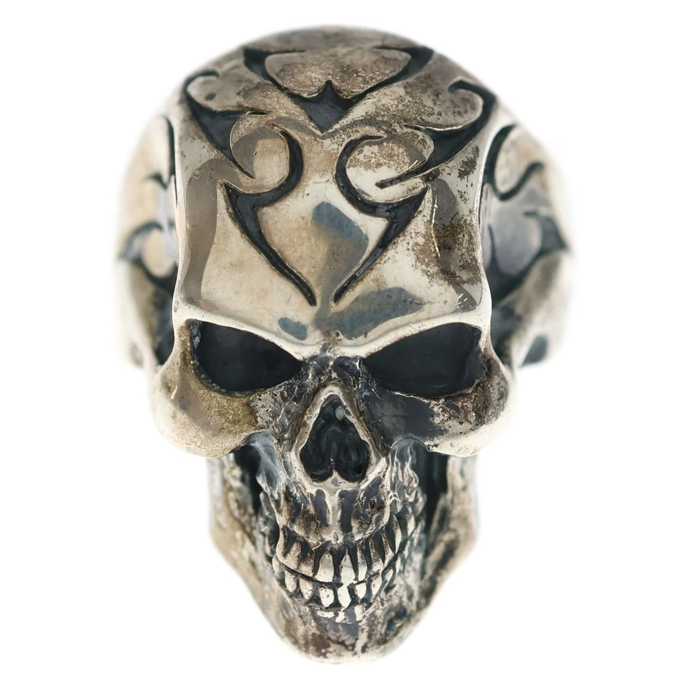 CRAZY PIG(クレイジーピッグ) TRIBAL SKULL RING トライバル スカルリング シルバー