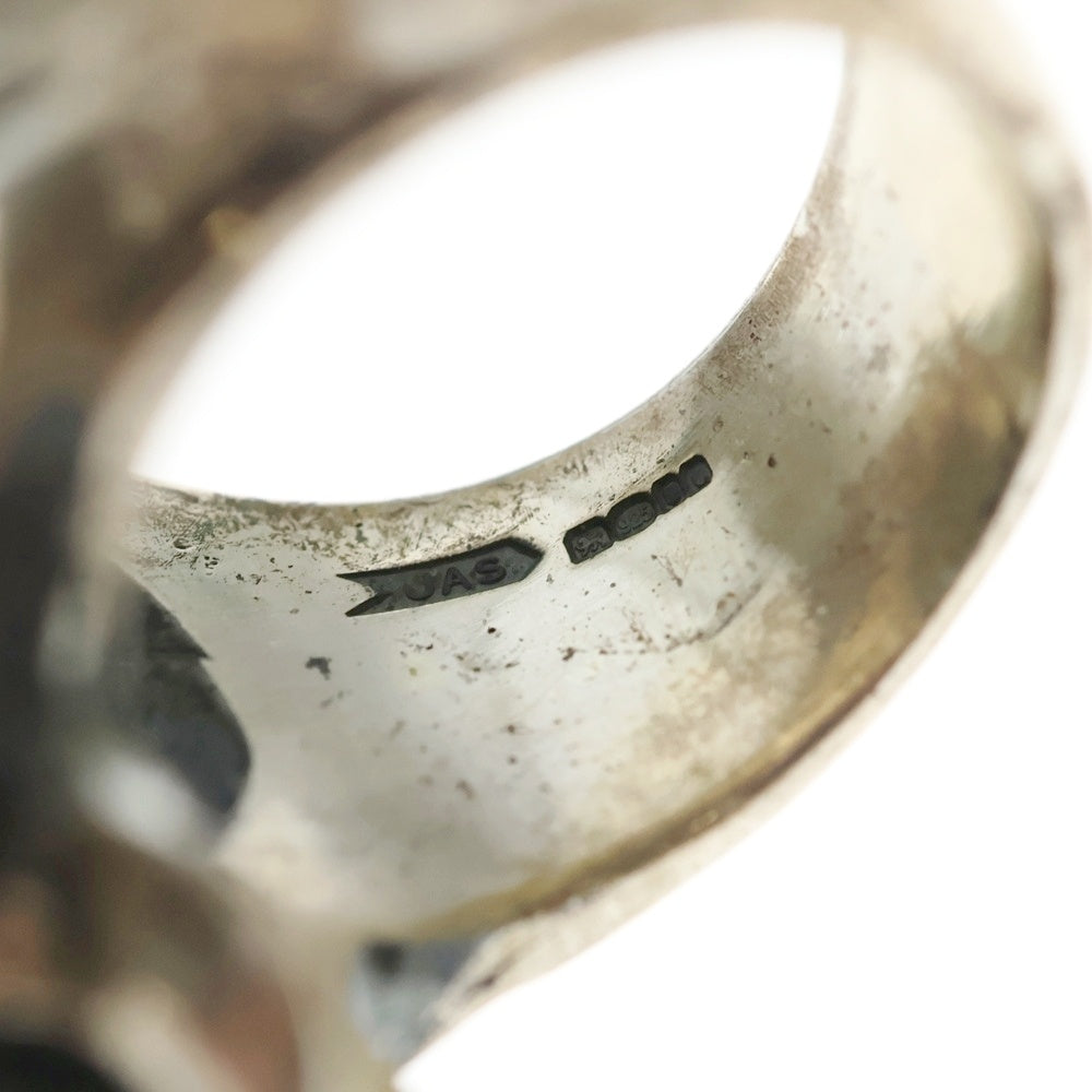 CRAZY PIG(クレイジーピッグ) TRIBAL SKULL RING トライバル スカルリング シルバー