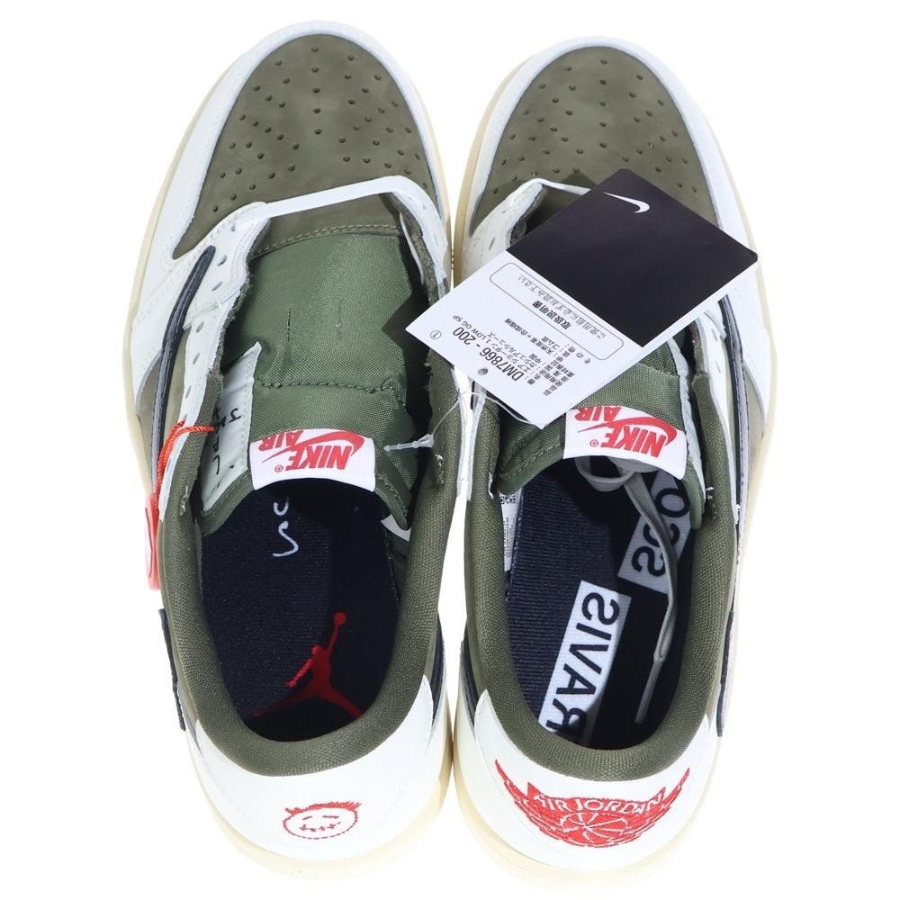 NIKE(ナイキ) ×TAVIS SCOTT AIR JORDAN1 LOW OG SP トラヴィス スコット エアジョーダン1 リバースオリーブ DM7866-200 ローカットスニーカー