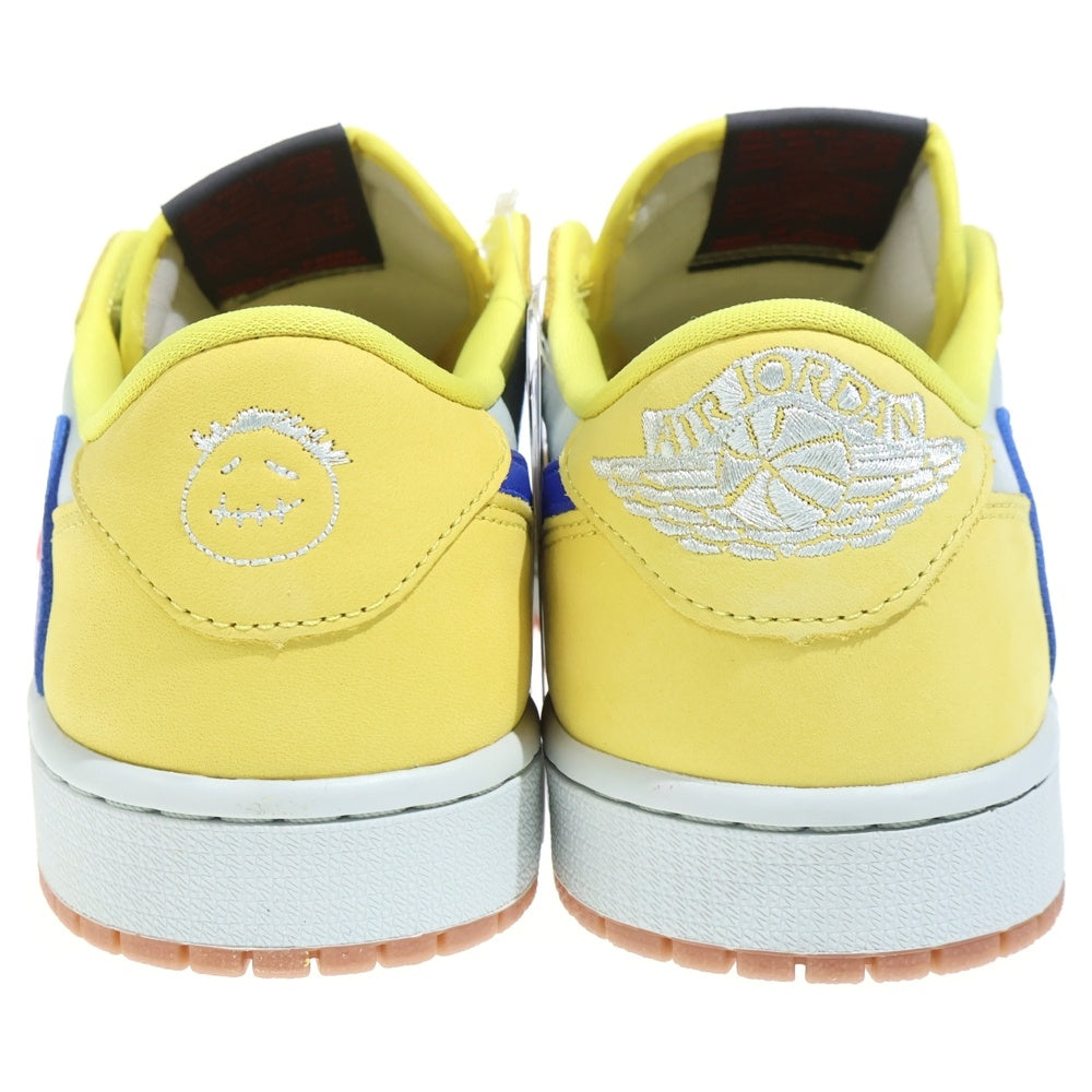 NIKE(ナイキ) ×TRAVIS SCOTT WMNS AIR JORDAN 1 RETRO LOW OG Canary DZ4137-700 トラヴィススコット ウィメンズ エアジョーダン1 ローカットスニーカー US10/27.0cm レディース