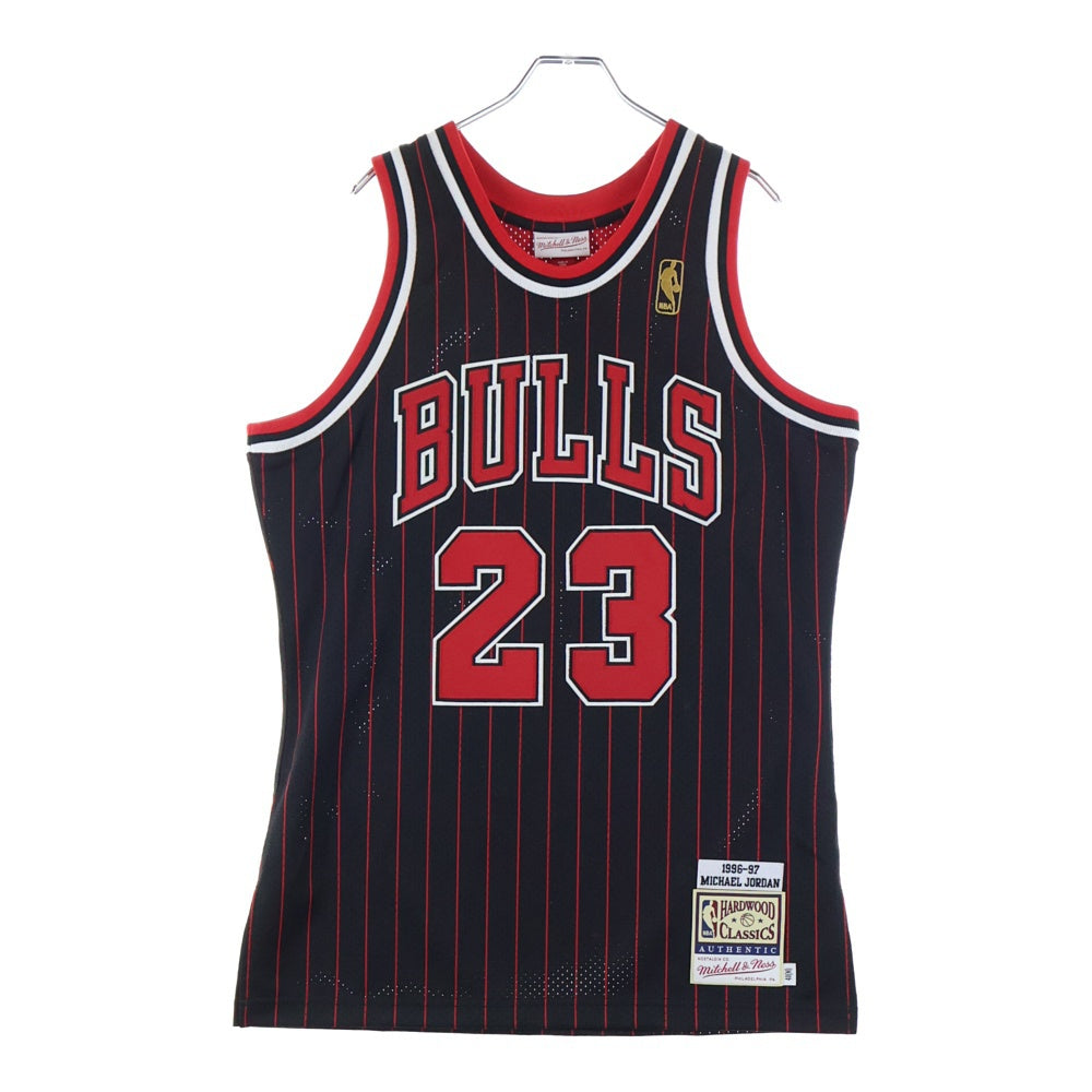 Mitchell&Ness(ミッチェル アンド ネス) Michael Jordan 1996-97 Chicago Bulls Authentic Jersey シカゴブルズユニフォーム ノースリーブタンクトップ ブラック/レッド