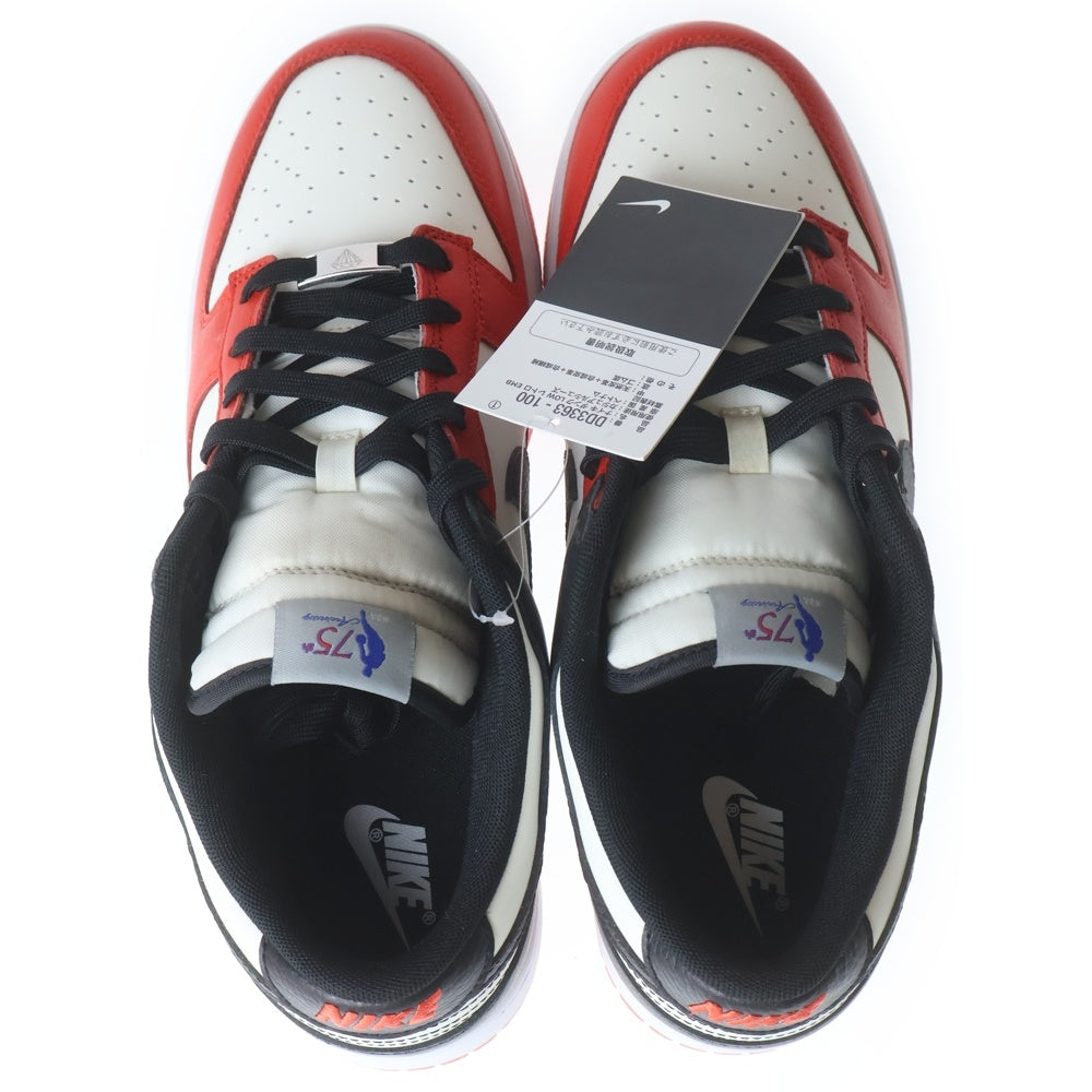 NIKE(ナイキ) ×NBA DUNK LOW EMB 75TH ANNIVERSARY CHICAGO BULLS エヌビーエー ダンク 75th アニバーサリー シカゴ ブルズ ローカットスニーカー DD3363-100