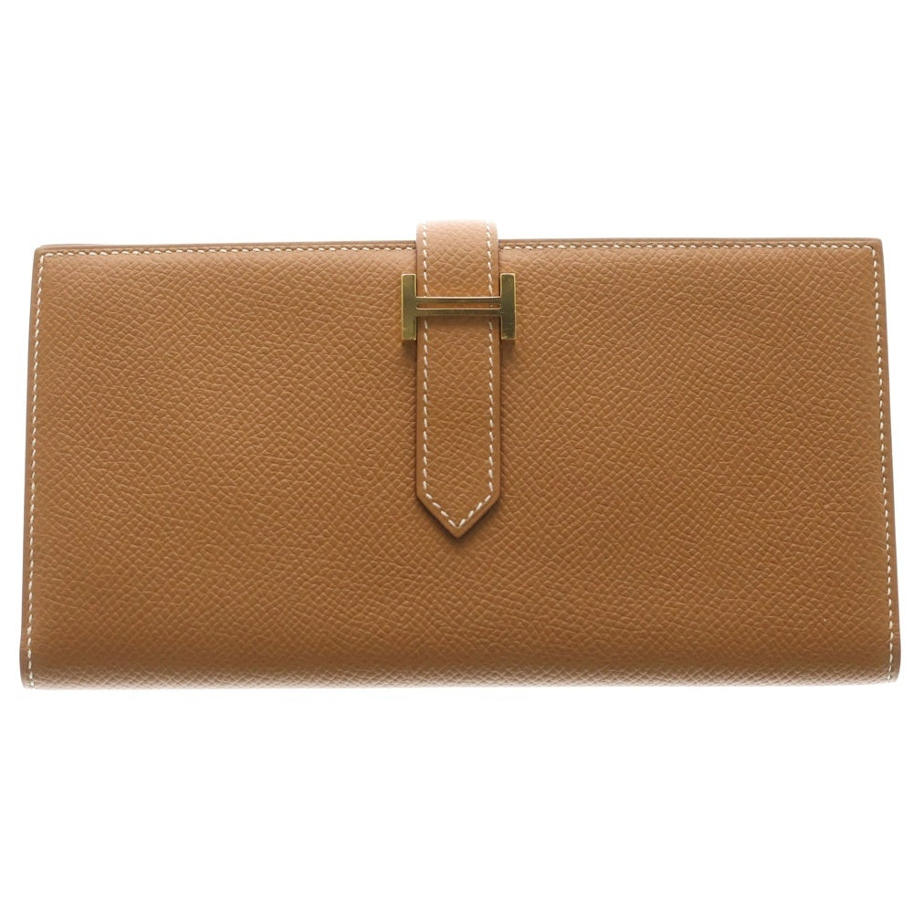 HERMES(エルメス) ベアンスフレ ゴールド金具 Y刻印 ロングウォレット 財布 ブラウン レディース