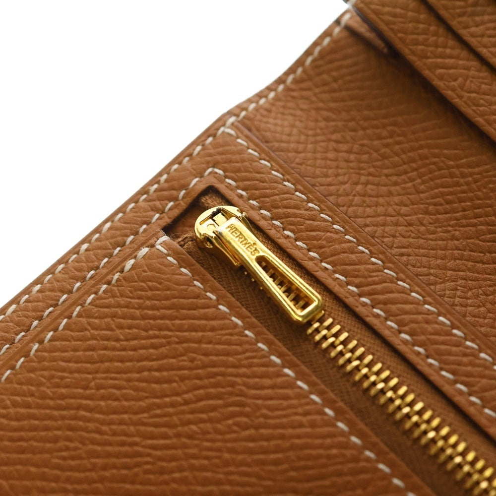 HERMES(エルメス) ベアンスフレ ゴールド金具 Y刻印 ロングウォレット 財布 ブラウン レディース