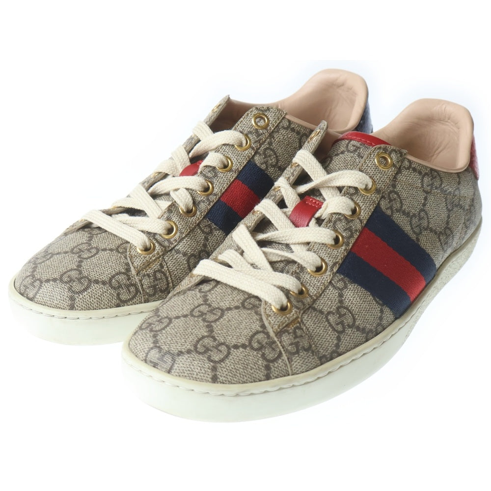GUCCI(グッチ) エース GGスプリーム ローカットスニーカー ブラウン 499410