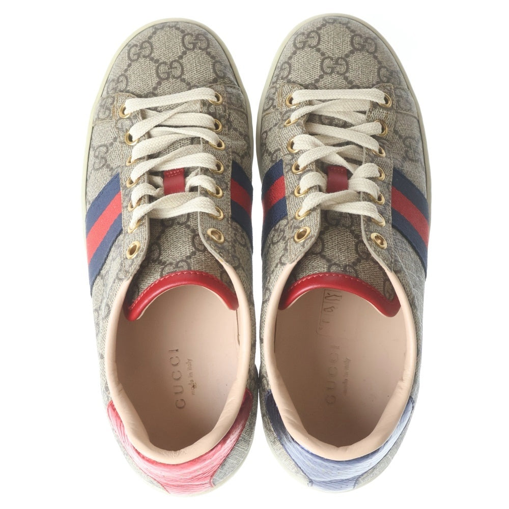 GUCCI(グッチ) エース GGスプリーム ローカットスニーカー ブラウン 499410