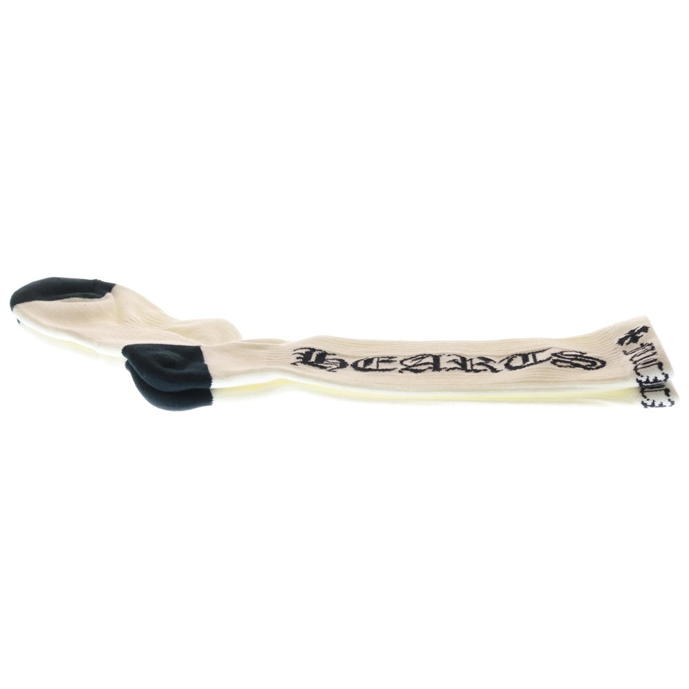 CHROME HEARTS(クロムハーツ) ENGLISH SOCKS ジャガードロゴ ハイソックス 靴下 ホワイト