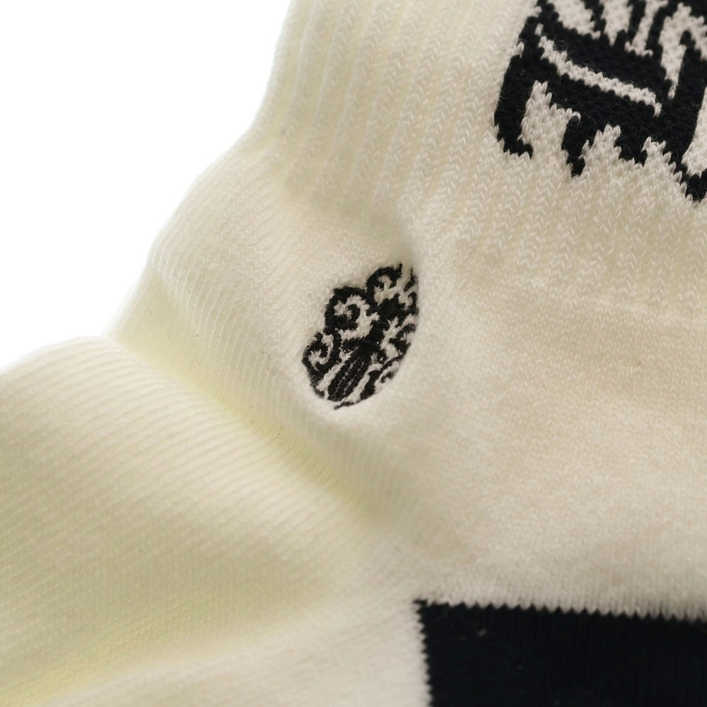 CHROME HEARTS(クロムハーツ) ENGLISH SOCKS ジャガードロゴ ハイソックス 靴下 ホワイト