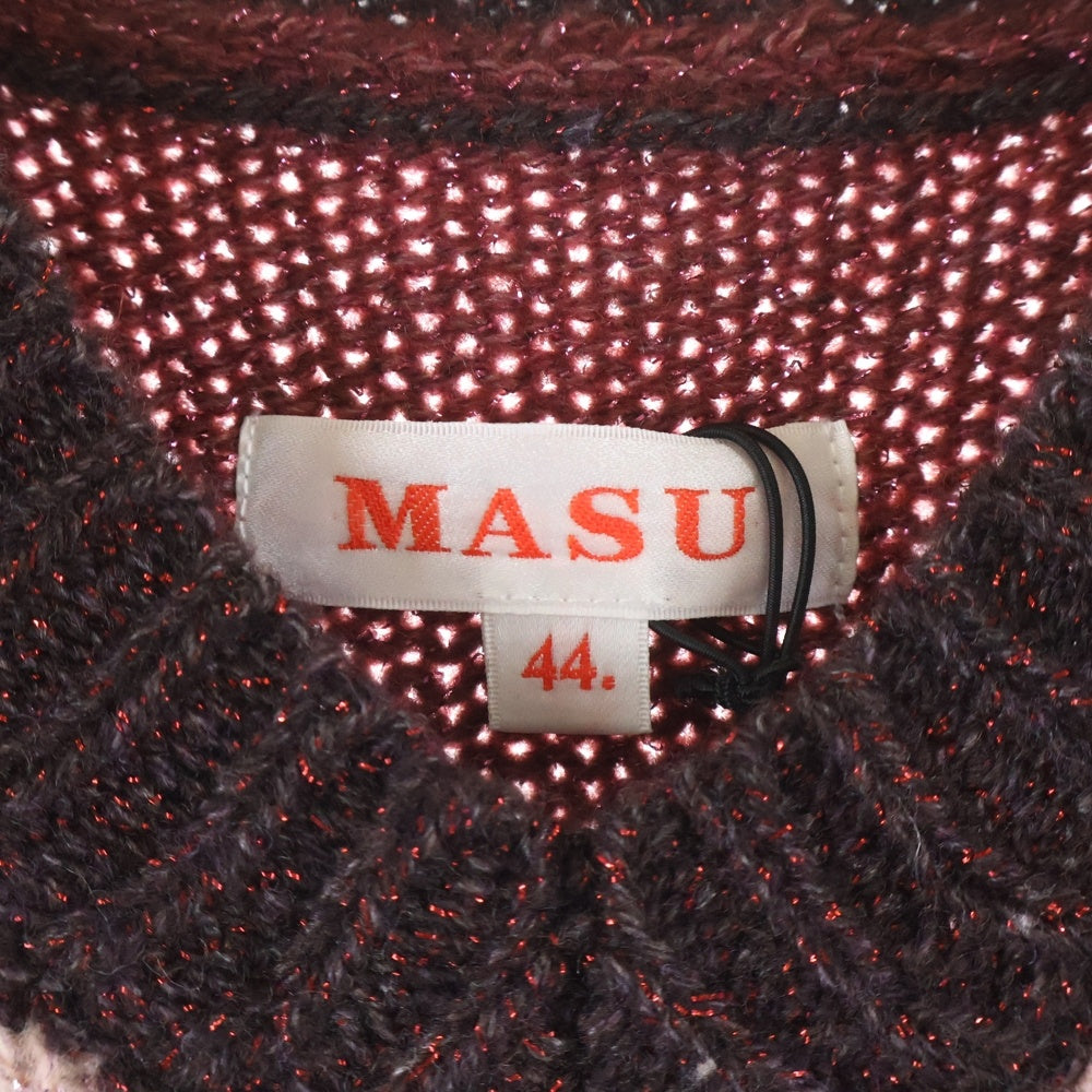 MASU(エムエーエスユー) TWINKLE COWICHAN VEST カウチン ニットベスト セーター レッド MVFW-KN0322