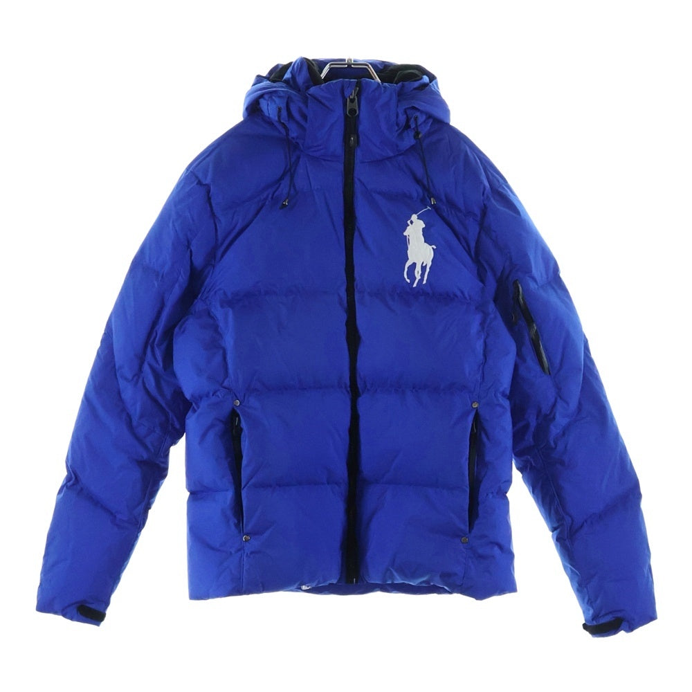 POLO RALPH LAUREN(ポロラルフローレン) ビックポニーエンブロイダリーデザイン フーデッド ジップアップ ダウンジャケット ブルー 710585152003