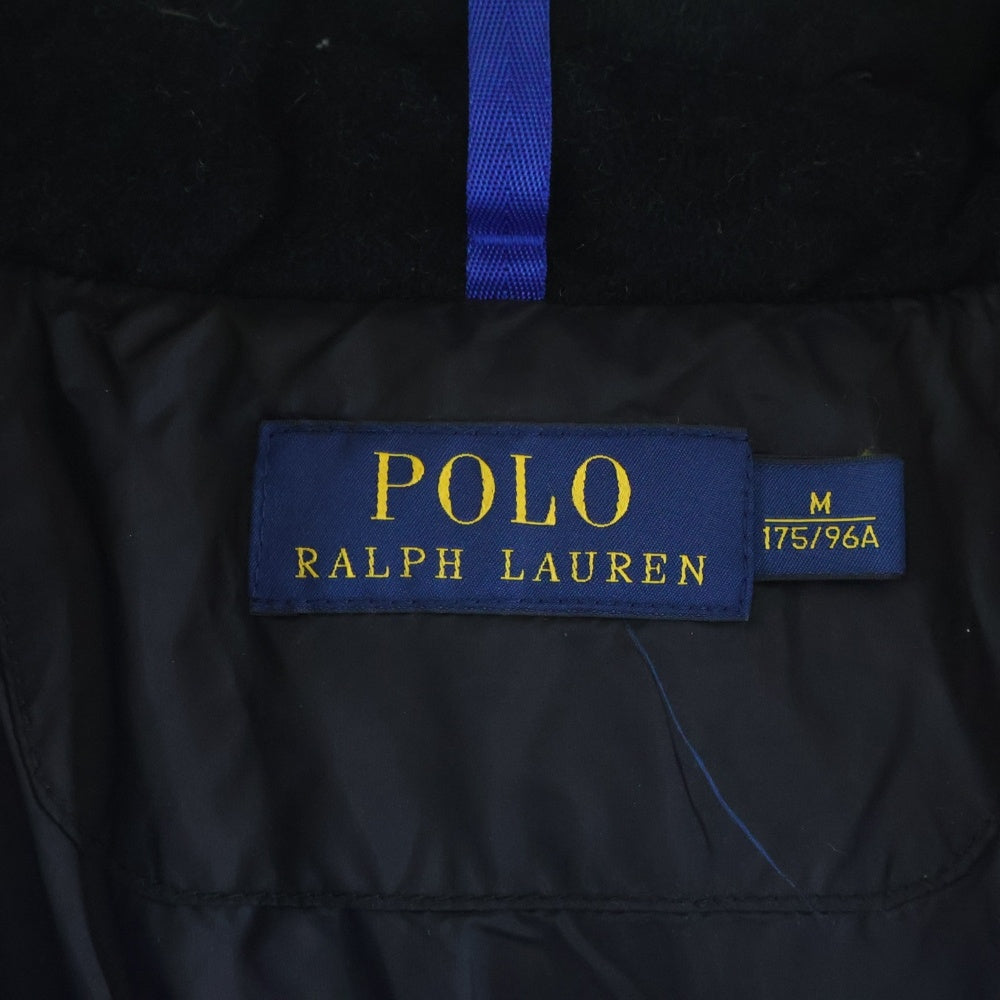 POLO RALPH LAUREN(ポロラルフローレン) ビックポニーエンブロイダリーデザイン フーデッド ジップアップ ダウンジャケット ブルー 710585152003