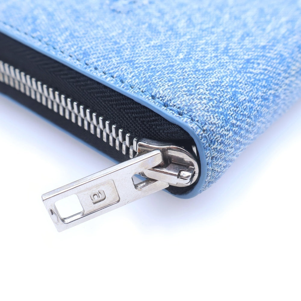 ALEXANDER WANG(アレキサンダーワン) トロンプ ルイユ コンパクト ゴートスキン ミニウォレット 財布 ブルー 70124W04L473
