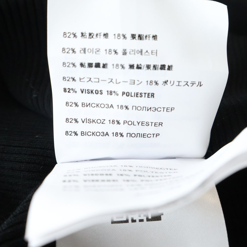 miumiu(ミュウミュウ) Wool and Cashmere Long-Sleeved Knit Sweater ビスコース ウールカシミヤ 長袖ニット セーター レディース ブラック MML787 12TJ F0002 S 232