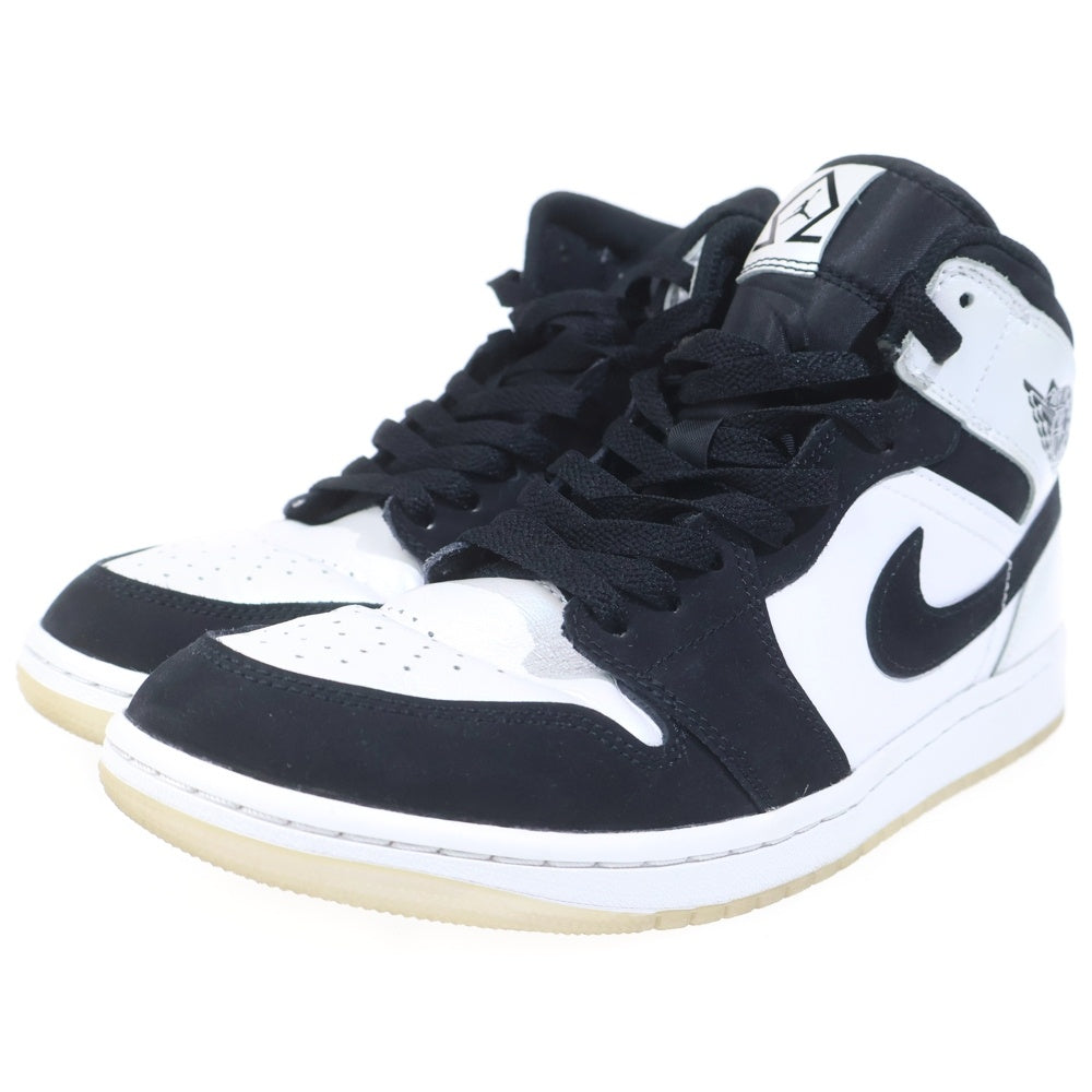 NIKE(ナイキ) Air Jordan 1 Mid DH6933-100 エアジョーダン1 ミッド ハイカットスニーカー ホワイト/ブラック US9/27.0cm