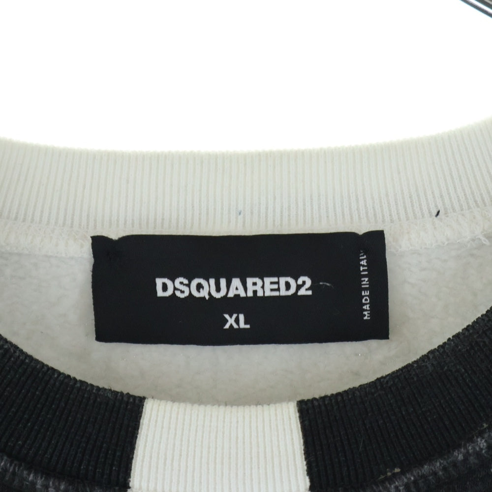 DSQUARED2(ディースクエアード) 21AW アーチロゴ クルーネックスウェット トレーナー ブラック S74GU0519