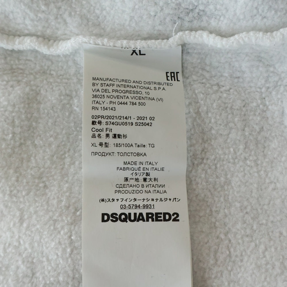 DSQUARED2(ディースクエアード) 21AW アーチロゴ クルーネックスウェット トレーナー ブラック S74GU0519