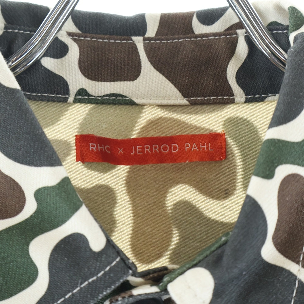 RHC Ron Herman(アールエイチシー ロンハーマン) × JERROD PAHL ×ジェロッド ポール カモ柄 長袖デニムシャツジャケット カーキ 4120700176