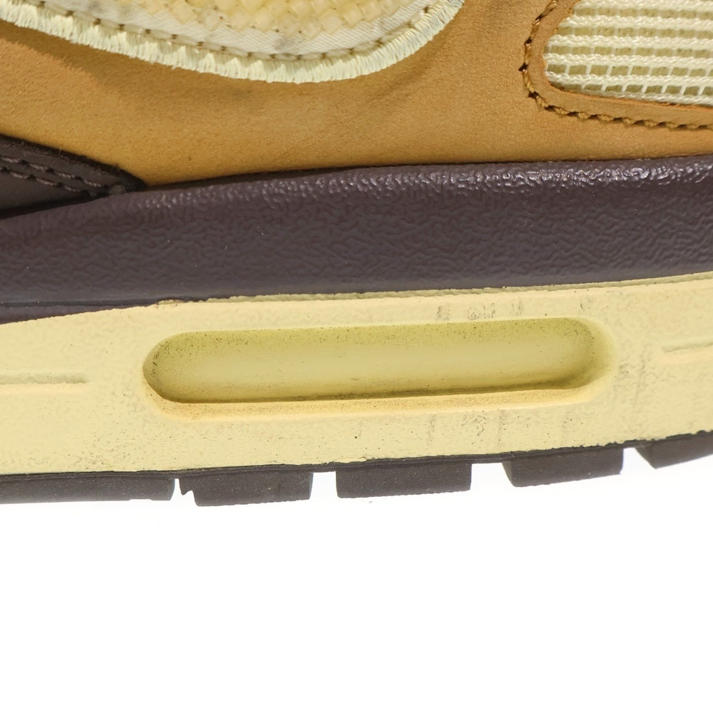 NIKE(ナイキ) ×TRAVIS SCOTT AIR MAX 1 CJ BAROQUE BROWN DO9392-200 トラヴィススコット エアマックス1 カクタスジャック ローカートスニーカー ブラウン US8.5/26.5cm