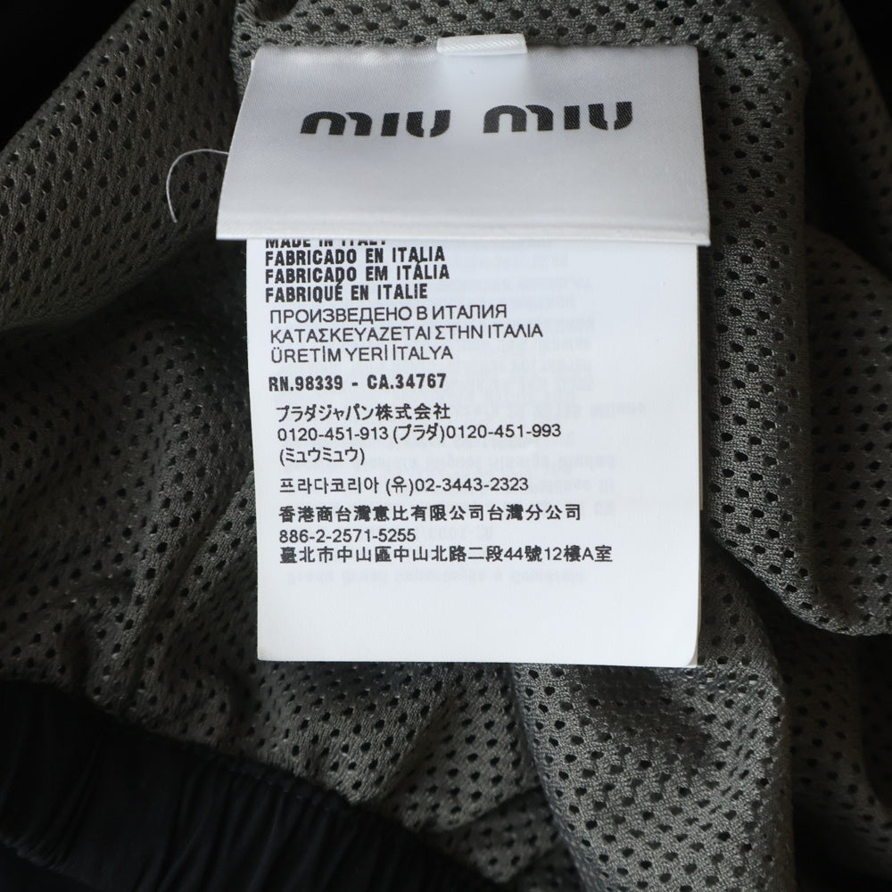 miumiu(ミュウミュウ) Technical Silk Zip-Up Blouson テクニカルシルクジップアップブルゾン ブラック ML1234 レディース