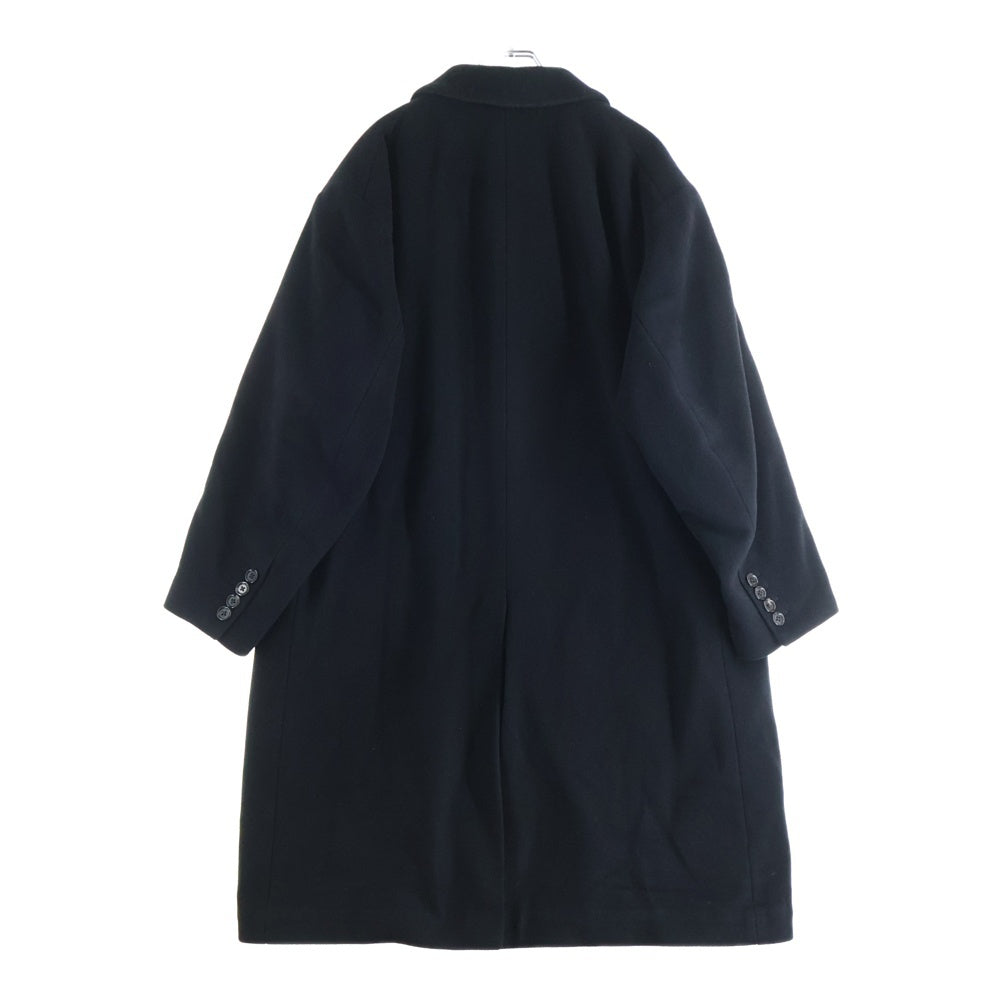 WACKO MARIA(ワコマリア) 24AW CHESTERFIELD COAT レオパード柄裏地 チェスターフィールドコート ブラック