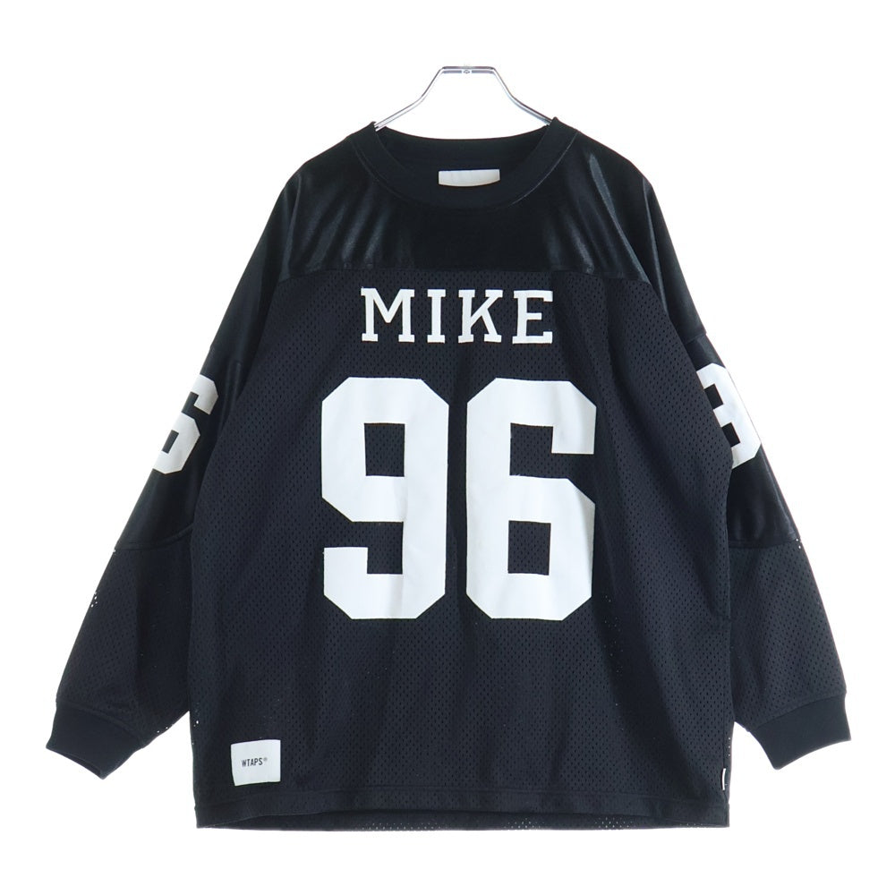 WTAPS(ダブルタップス) 25SS NETMINDER/LS/POLY ネットマインダー ロングスリーブ メッシュ ホッケー シャツ ブラック 251ATDT-CSM23