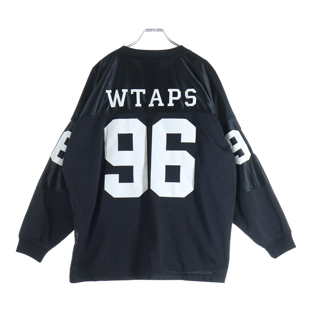 WTAPS(ダブルタップス) 25SS NETMINDER/LS/POLY ネットマインダー ロングスリーブ メッシュ ホッケー シャツ ブラック 251ATDT-CSM23