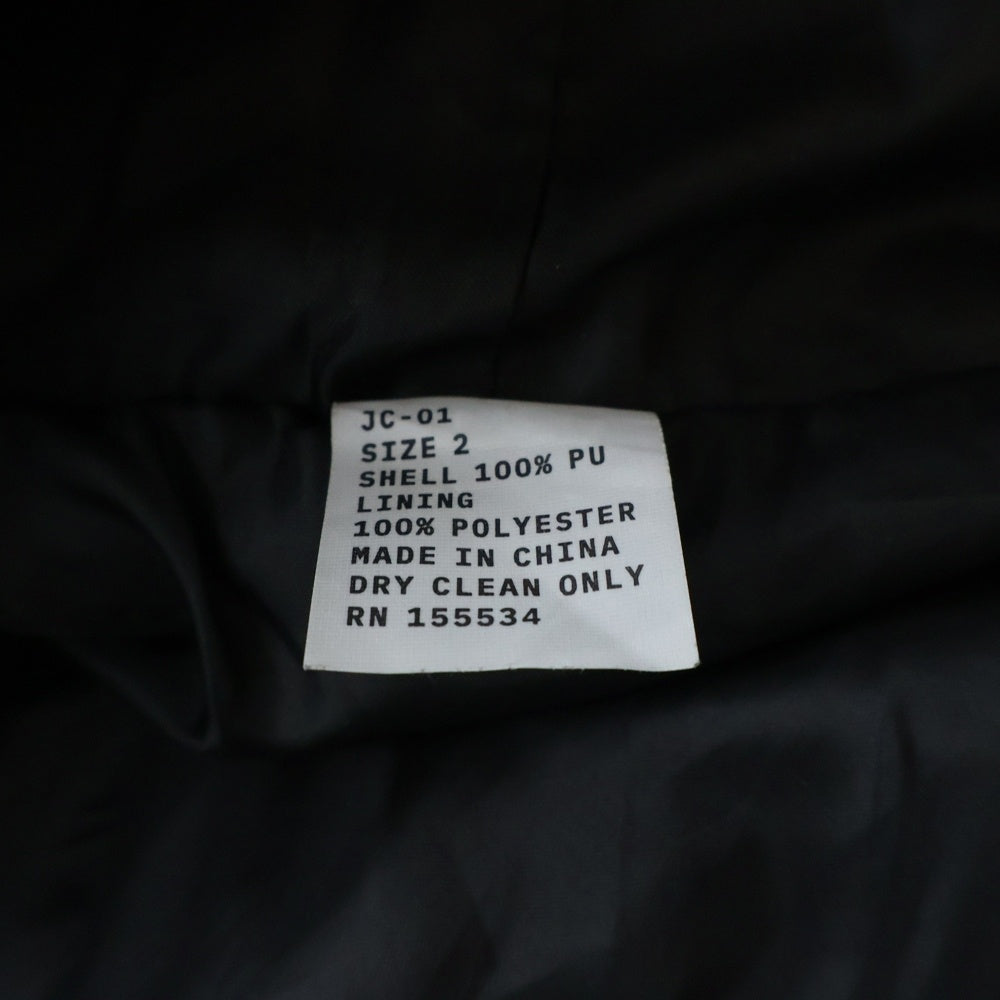 YEEZY(イージー) JC-01 leather jacket フェイクレザー ジップアップ ブルゾン ジャケット ブラック