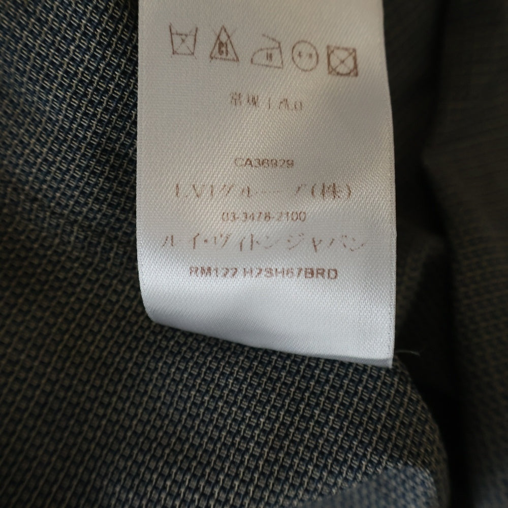 LOUIS VUITTON(ルイヴィトン) 半袖袴シャツ チェック柄 グレー